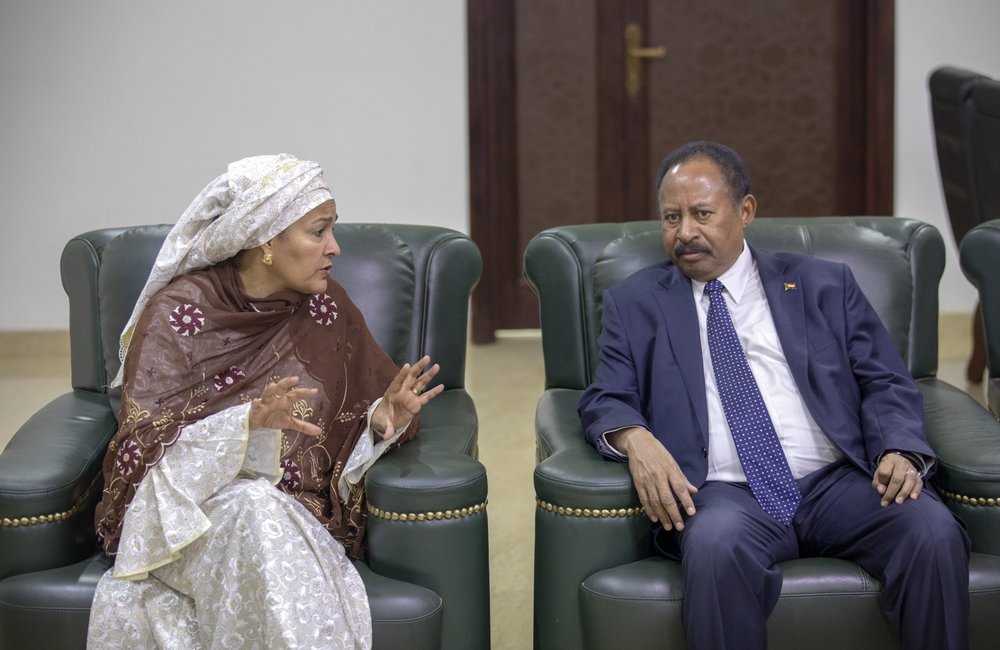 UN Deputy Secretary General, Ms. Amina J. Mohammed and her delegation, met with the Prime Minister of Sudan, Mr. Abdalla Hamdok in Khartoum.