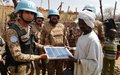 UNAMID peacekeepers hands over solar panel system to IDP in Sortony, North Darfur